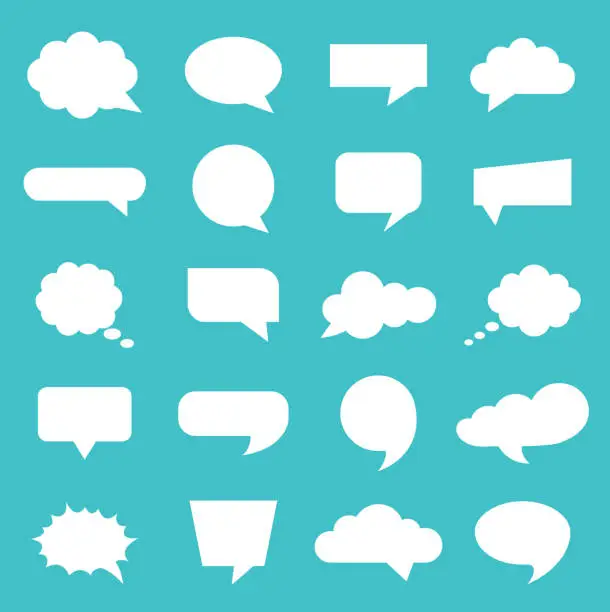 Vector illustration of Speech Bubble Icons Set