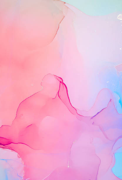istock Alcohol ink colors translucent. Abstract multicolored marble texture background. Design wrapping paper, wallpaper. Mixing acrylic paints. Modern fluid art. Alcohol Ink Pattern 1202993676