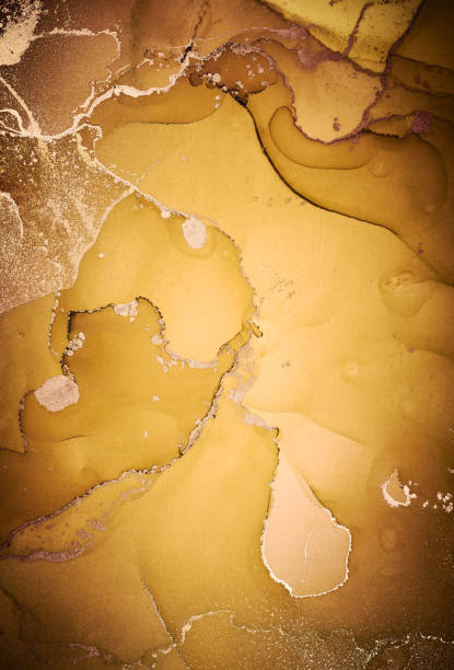 istock Alcohol ink colors translucent. Abstract multicolored marble texture background. Design wrapping paper, wallpaper. Mixing acrylic paints. Modern fluid art. Alcohol Ink Pattern 1202994198