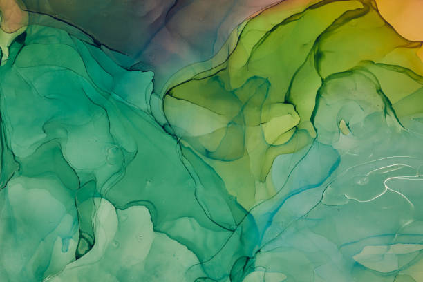 istock Alcohol ink colors translucent. Abstract multicolored marble texture background. Design wrapping paper, wallpaper. Mixing acrylic paints. Modern fluid art. Alcohol Ink Pattern 1202998616