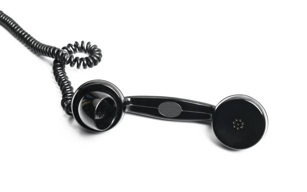 istock Vintage phone handset isolated 1203006323