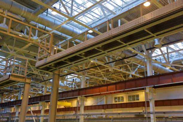 istock Steel metal construction in an industrial workshop 1203006478