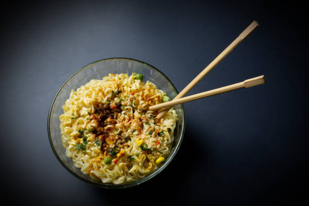 istock Instant noodles with spices in a plate 1203013992
