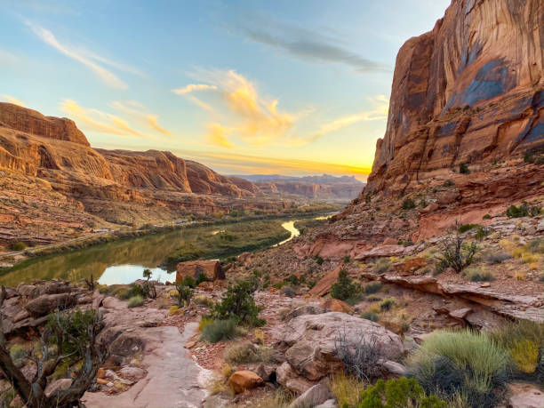 moab valley utah - rio colorado - fotografias e filmes do acervo