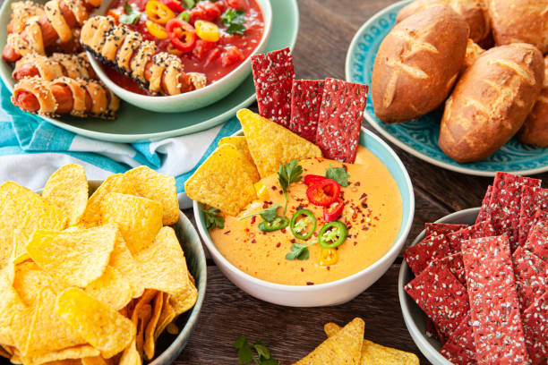Delicious party food stock photo