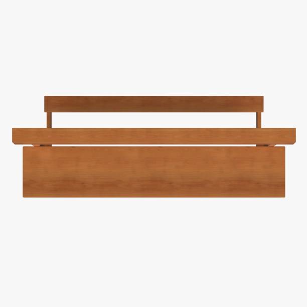 Pew bench with kneeler 3D rendering illustration of a pew bench with kneeler kneelers stock pictures, royalty-free photos & images