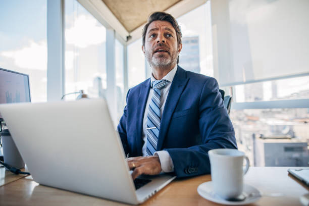 istock Businessman working in the office 1203022832