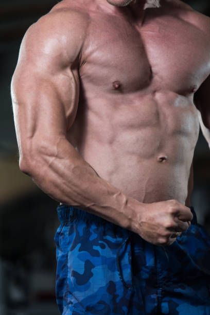 istock Close-Up Healthy Man With Six Pack 1203030850