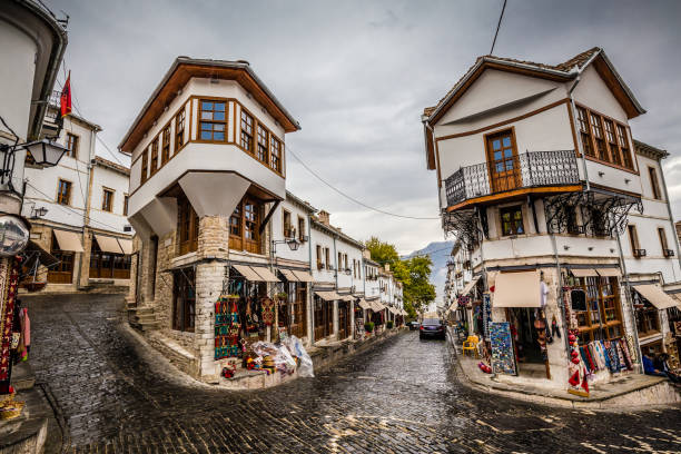Gjirokaster Bazaar - Gjirokaster County, Albania stock photo