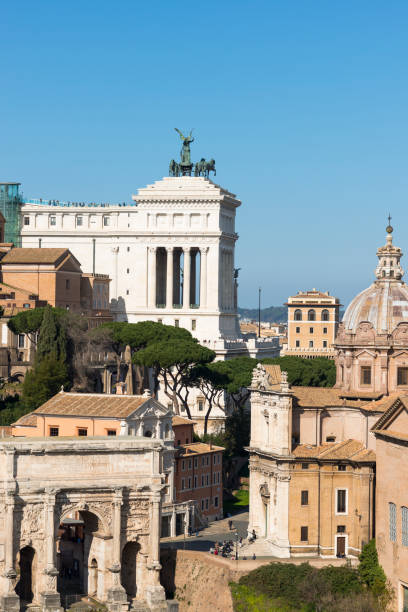 istock Rome city skyline with the Roman Forum 1203037172
