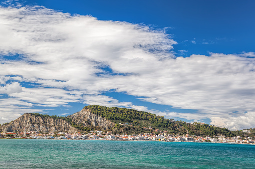 Zante town During sunny day on Zakynthos island in Greece