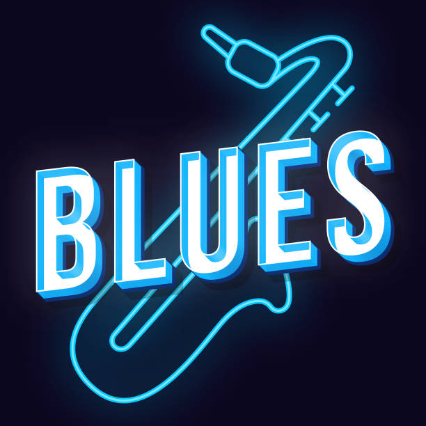 blues vintage 3d wektorowe napisy. czcionka pogrubiona retro, kroja pisma. tekst stylizowany na pop-art. stare litery neonowe w stylu starej szkoły. plakat z lat 90., 80., baner, projekt typografii koszulek. ciemnoniebieskie tło - writing instrument handwriting document note stock illustrations