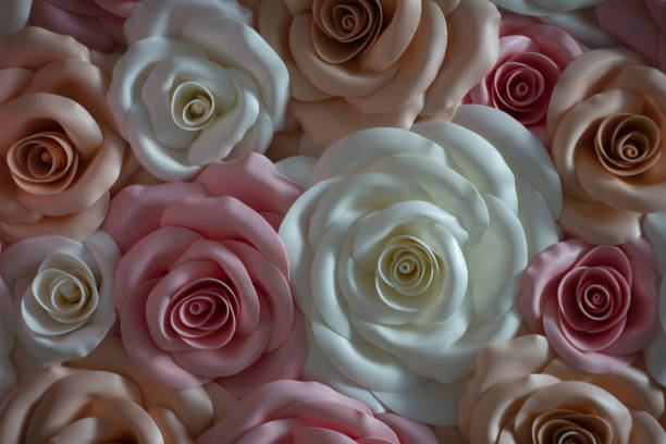 istock Decoration artificial flower in the pot on table 1203040019