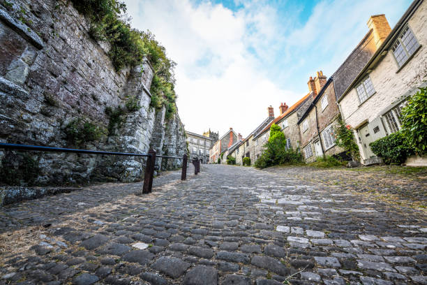 Cobblestone Street In Shaftesbury, UK