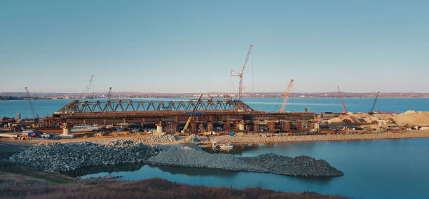 istock Construction site of the new bridge 1203040631