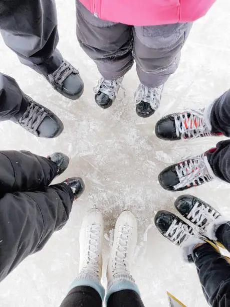 Ice skating in Canadian Winter Love of Family