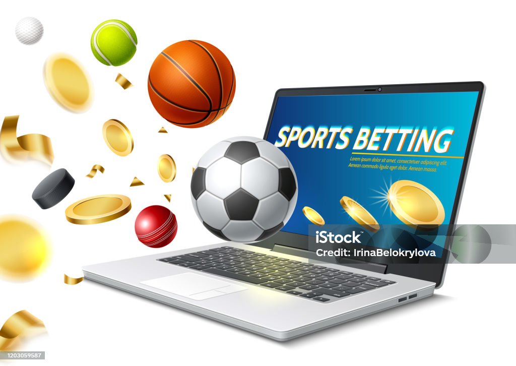 Vector Online Sports Betting Mobile App Laptop Stock Illustration -  Download Image Now - Sports Betting, Gambling, Casino - iStock