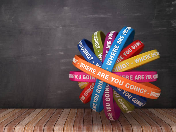 istock Circular Ribbons with WHERE ARE YOU GOING? Phrase - 3D Rendering 1203066748