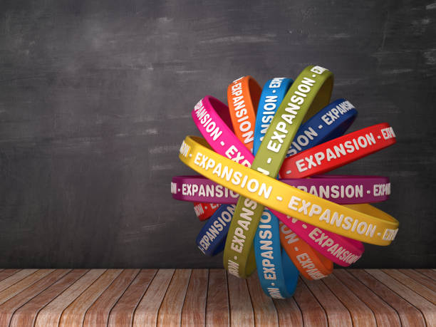 istock Circular Ribbons with EXPANSION Word - 3D Rendering 1203067758