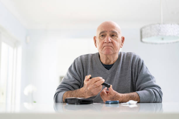 istock Senior man living with diabetes 1203067827