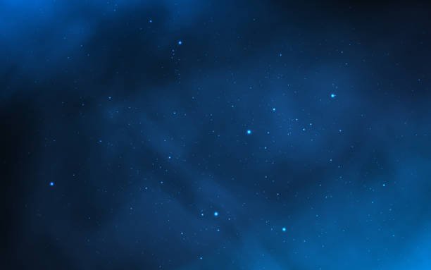 istock Space background. Blue galaxy with shining stars. Realistic milky way. Colorful cosmos with stardust and nebula. Bright starry universe. Deep infinite cosmos. Vector illustration 1203074462