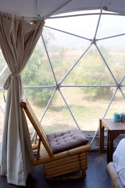 istock Interior inside Geodesic dome Tents in Asia. 1203076348