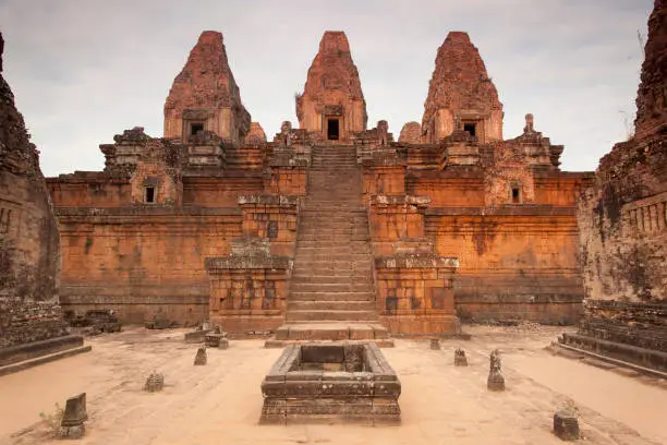 Pre Rup temple at dawn Angkor Wat Siem Reap Cambodia. Around the world travel concept image.