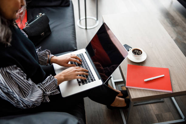 istock Dealing with emails at work stock photo 1203081000