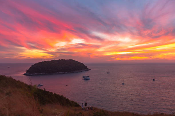 istock scenery sunset at wind turbine viewpoint. 1203093007
