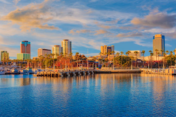 istock Clearing storm with downtown skyline of Long Beach CA 1203096506