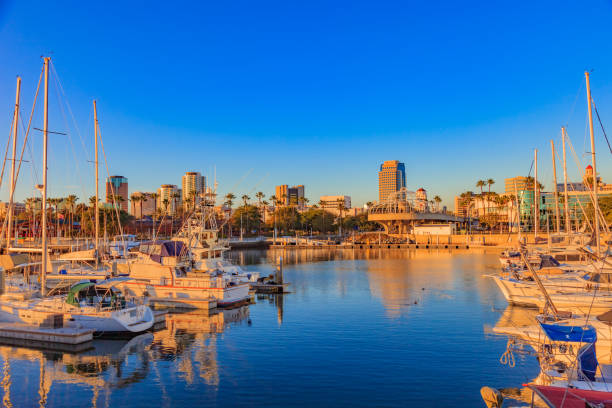 istock Harbor and waterfront with downtown skyline of Long Beach CA 1203096760