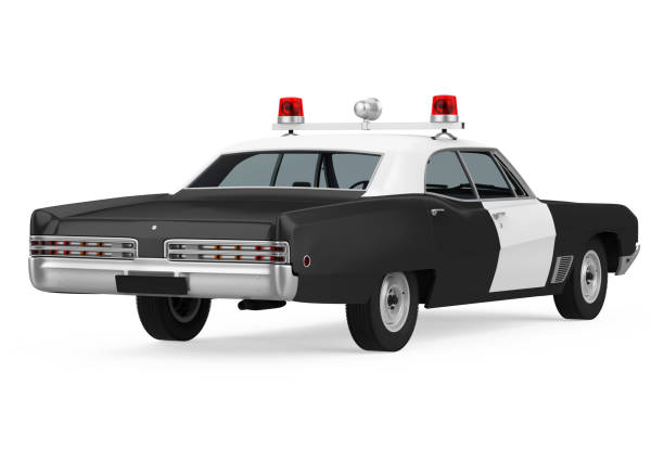istock Vintage Police Car Isolated 1203098598