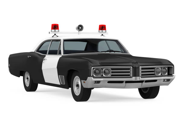 istock Vintage Police Car Isolated 1203098710