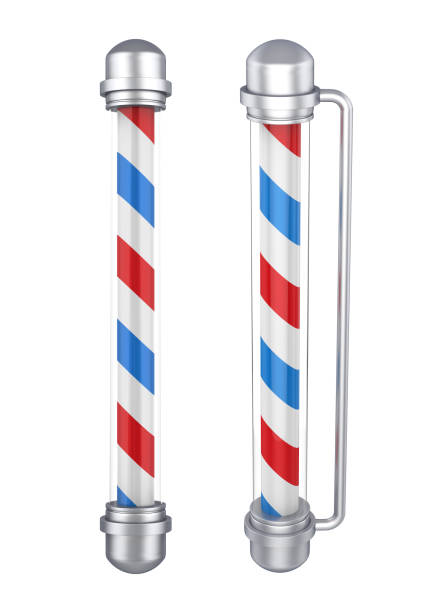 istock Classic Barber Shop Pole Isolated 1203098766