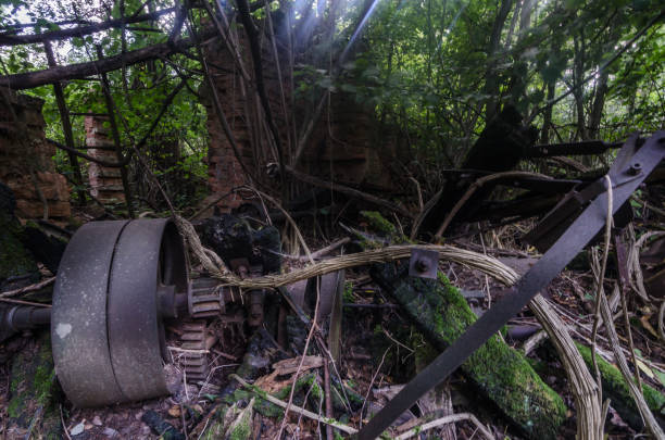 istock machine parts in dilapidated building 1203101693