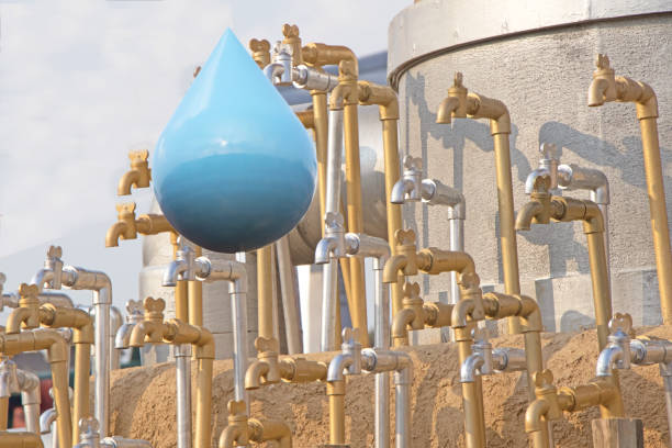Many Taps with no water flowing highlighting a Draught condition.