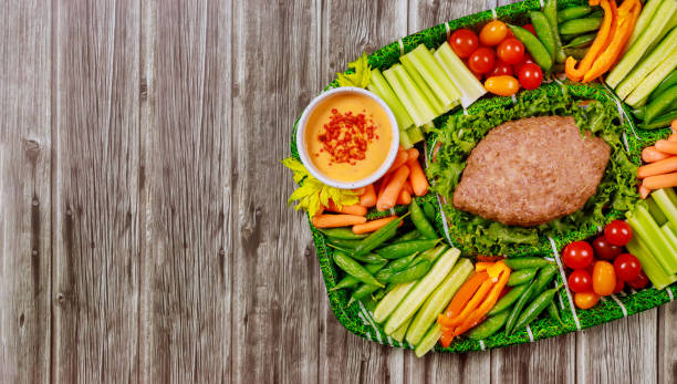 istock Meatloaf with vegetable colorful platter and hot mayo. 1203108980