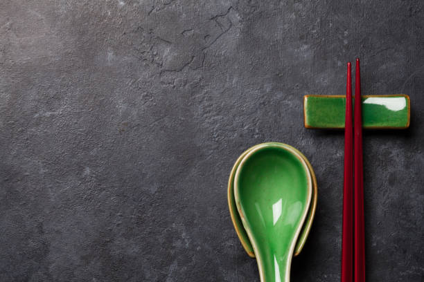 istock Japanese soup spoon and chopsticks 1203118519