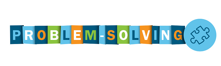 Problemsolving Colorful Vector Typography Banner Stock Illustration ...