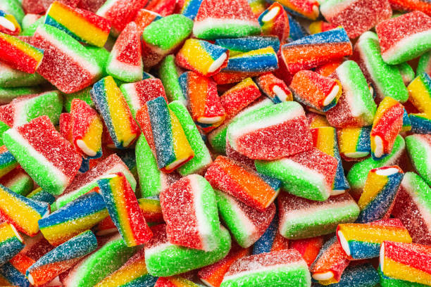 istock Assorted gummy candies. Top view. Jelly  sweets. 1203122941