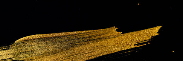 Golden curved lines on a black background.