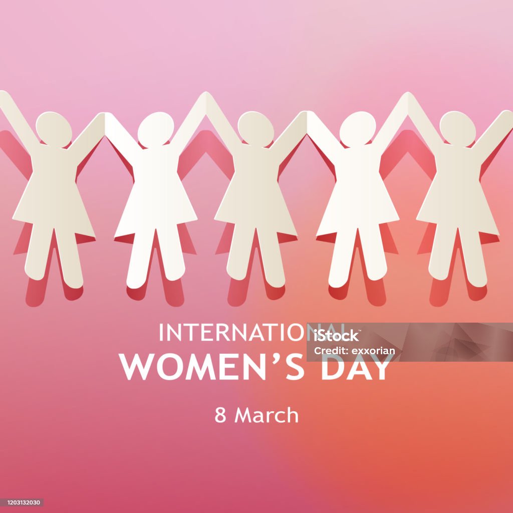 International Womens Day Paper Chain Stock Illustration - Download ...