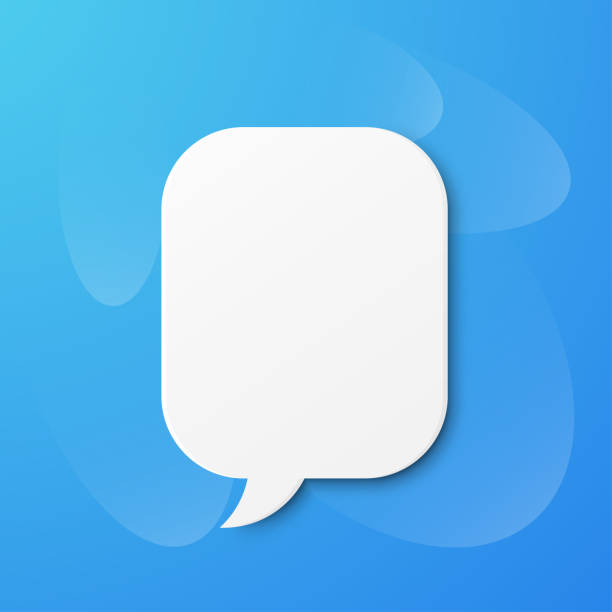 istock Paper art with white bank cloud on blue sky background.  Graphic resources about speech bubble 1203137054