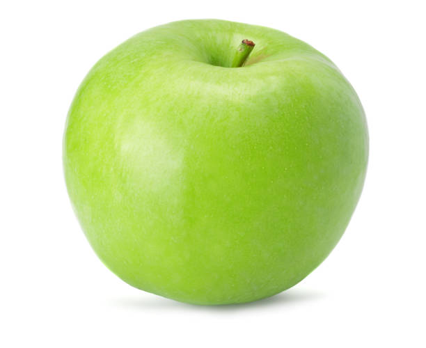 istock green apple isolated on white background. one apple 1203137172