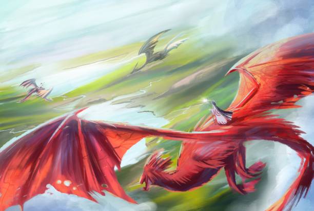 istock concept art landscape and dragon for fantasy 1203140925