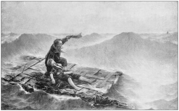 Antique Illustration: Morning after the tempest