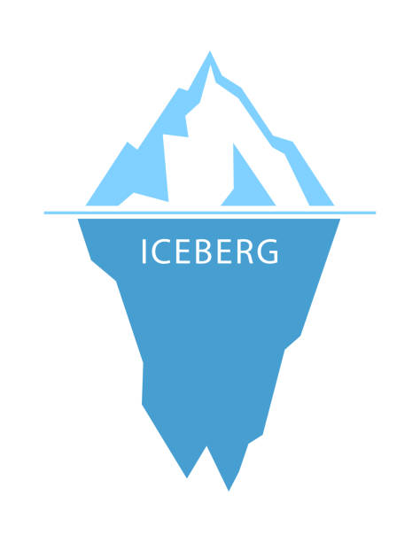 iceberg vektor-logo - südpolarmeer stock-grafiken, -clipart, -cartoons und -symbole