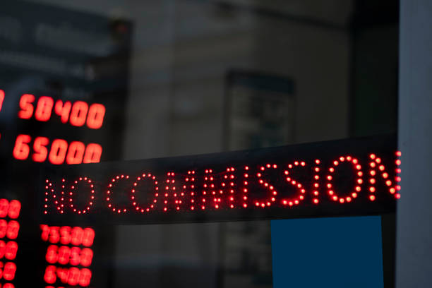 istock In the exchange office showcase, no commission, by led signboard. 1203150770