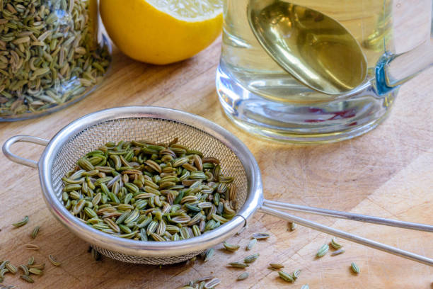 istock fennel seeds inside sieve being brewed for healthy drink 1203153438