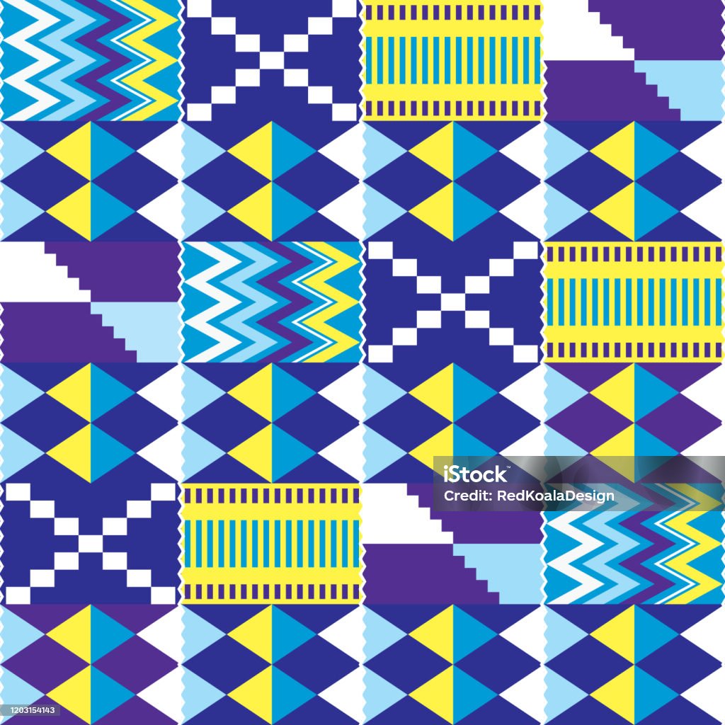 African Kente Nwentoma Cloth Style Vector Seamless Pattern Retro Design  With Geometric Shapes Inspired By Ghana Tribal Fabrics Or Textiles Stock  Illustration - Download Image Now - iStock